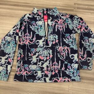 Lilly Pulitzer Pink and Blue Patterned Pullover